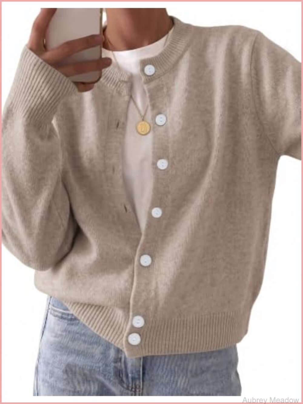 Zeagoo Women Wool Blend Cardigan Sweater Casual Fall Outfit